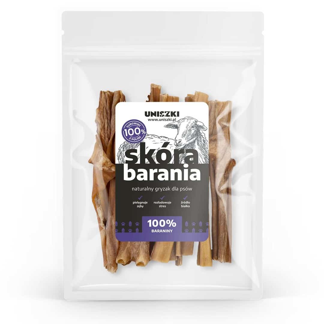 UNISZKI Skóra barania 100g - Bez Soi, Cukru, Gluten