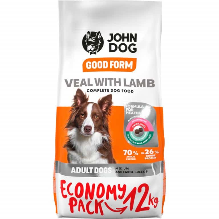 JOHN DOG Good Form Adult Cielęcina z jagnięciną 12 kg