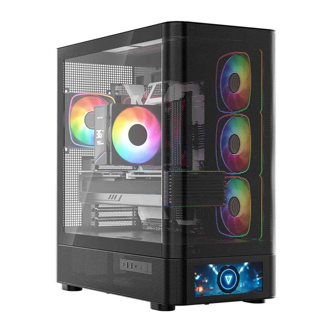 MODECOM OBUDOWA VOLCANO AQ 500 ARGB MIDI CZARNA