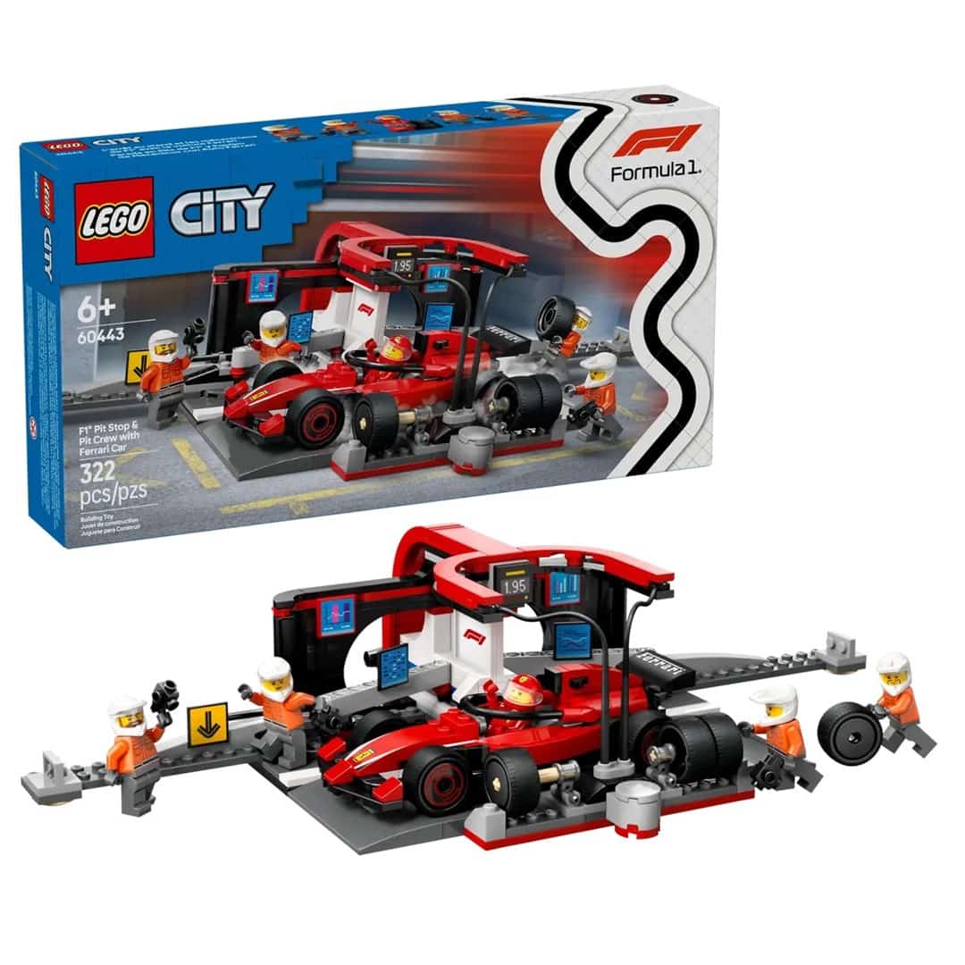 LEGO City 60443 - F1 Pit stop i mechanicy Ferrari