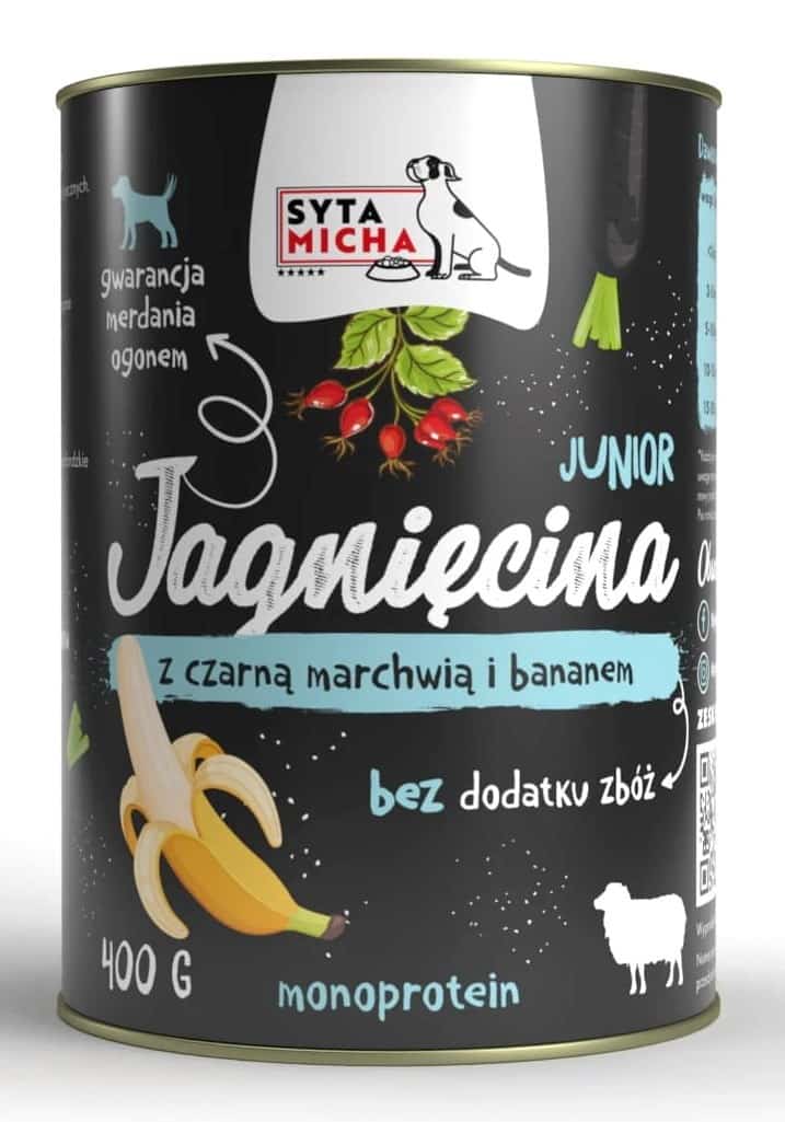 SYTA MICHA mokra karma jagnięcina z marchwi 400g