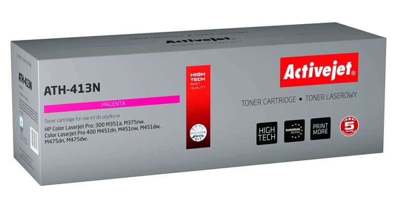 Activejet ATH-413N Toner (zamiennik HP 305A CE413A; 2600 stron; czerwony)
