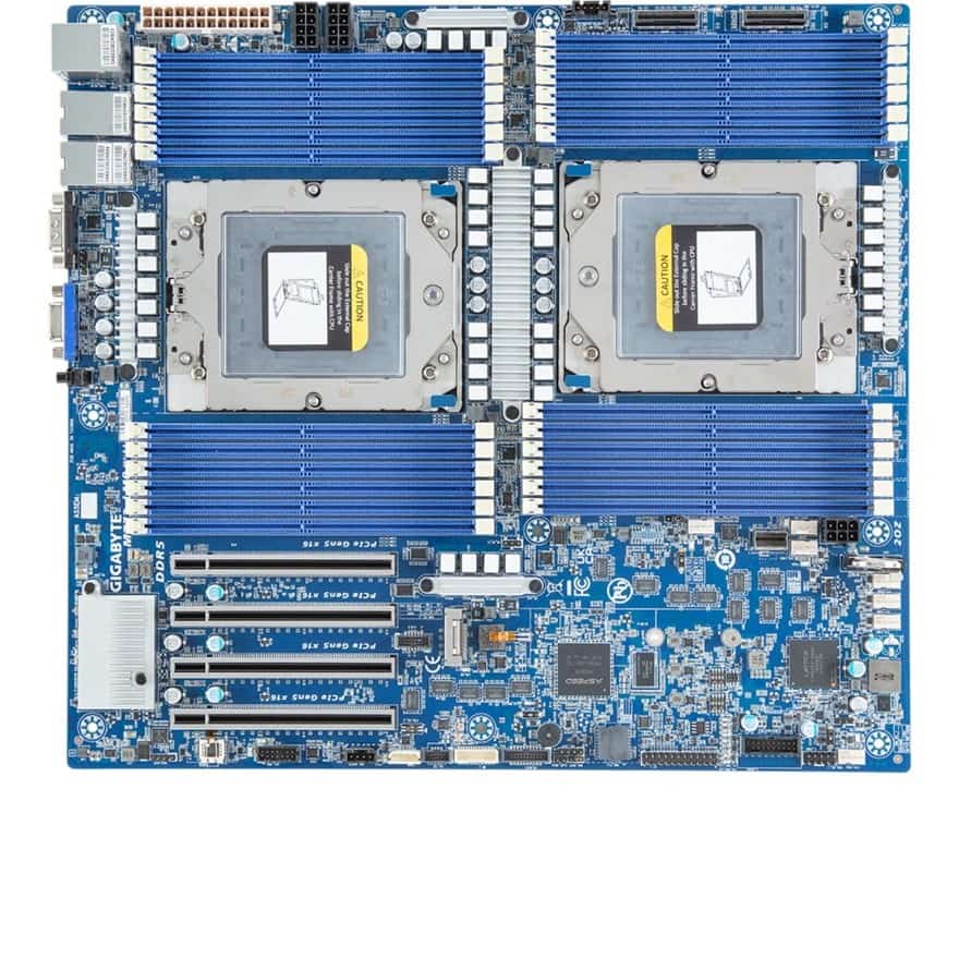 Płyta główna Gigabyte MZ73-LM0 dla AMD EPYC 9004, 40 rdzeni, 2x gniazdo SP5