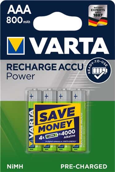 Zestaw akumulatorków AAA VARTA Ready2Use 800mAh
