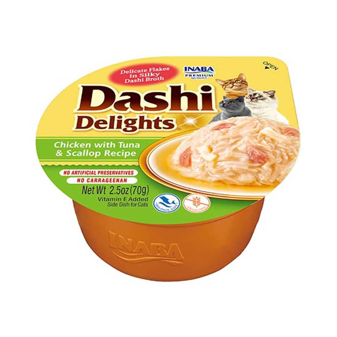 INABA DASHI DELIGHTS Kurczak Tuńczyk & Przegrzebki 70g