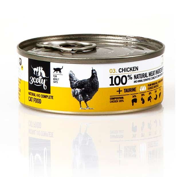 3Coty CHICKEN for Adult cats 80g - Mokra karmadla dorosłych kotów