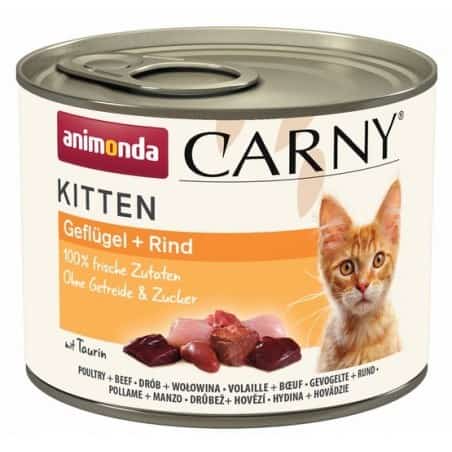 ANIMONDA Carny Kitten 200g Drób, Wołowina