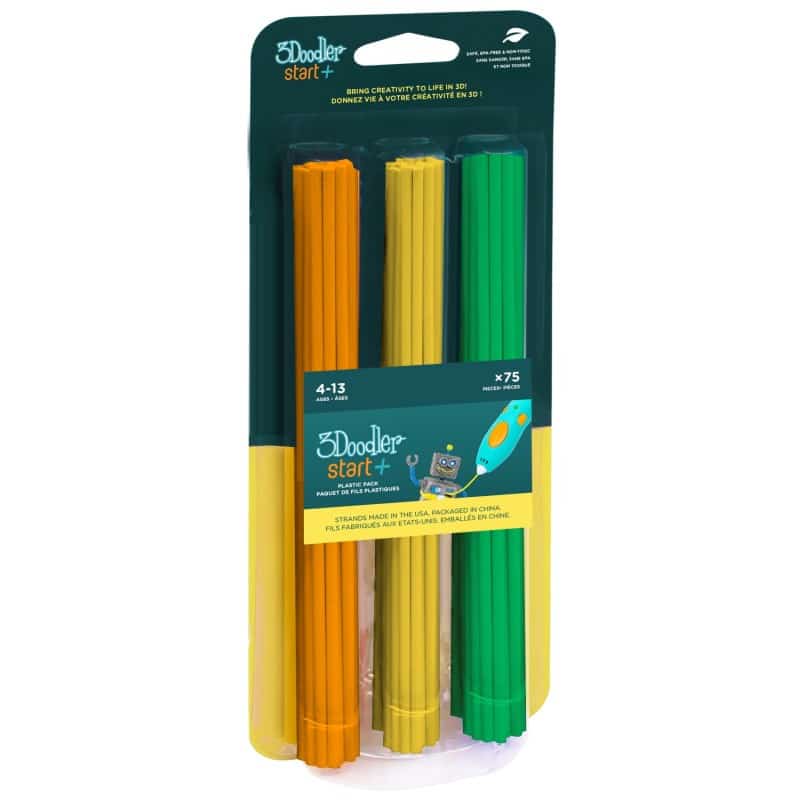 Filament PLA 3Doodler Start EKO, 2.5 mm, 75 sztuk, 3 kolory