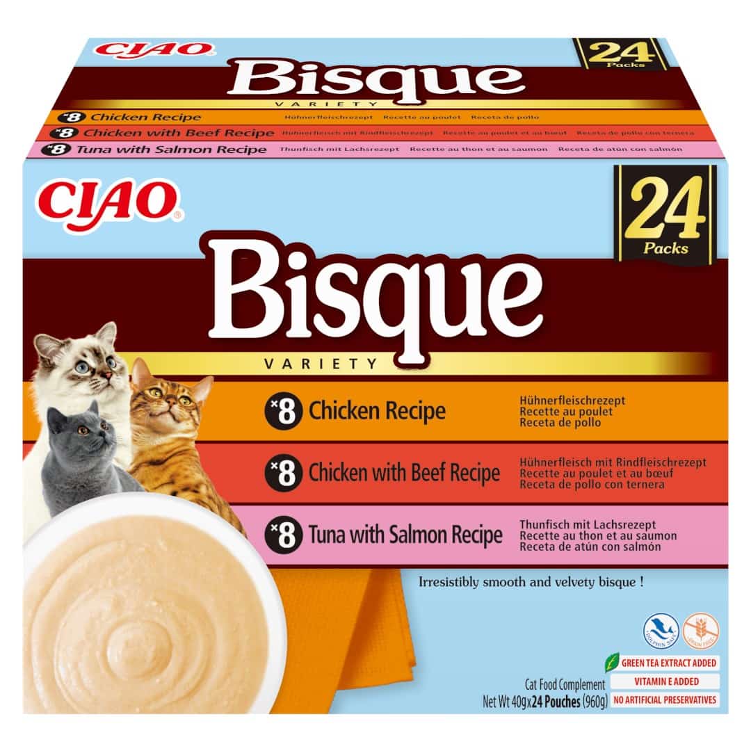 INABA CAT CIAO BISQUE CHICKEN, BEEF, FISH 24x40g