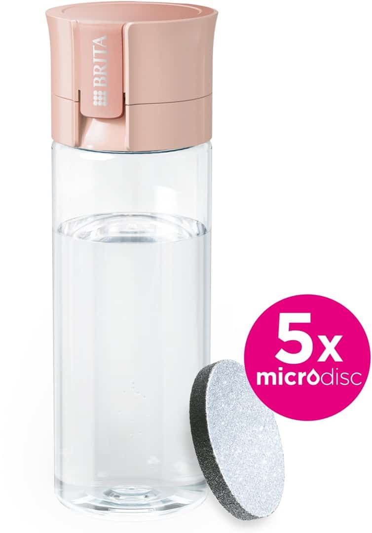 Butelka filtrująca Brita Vital + 5 filtrów MicroDisc (pastelowa brzoskwinia) 600 ml