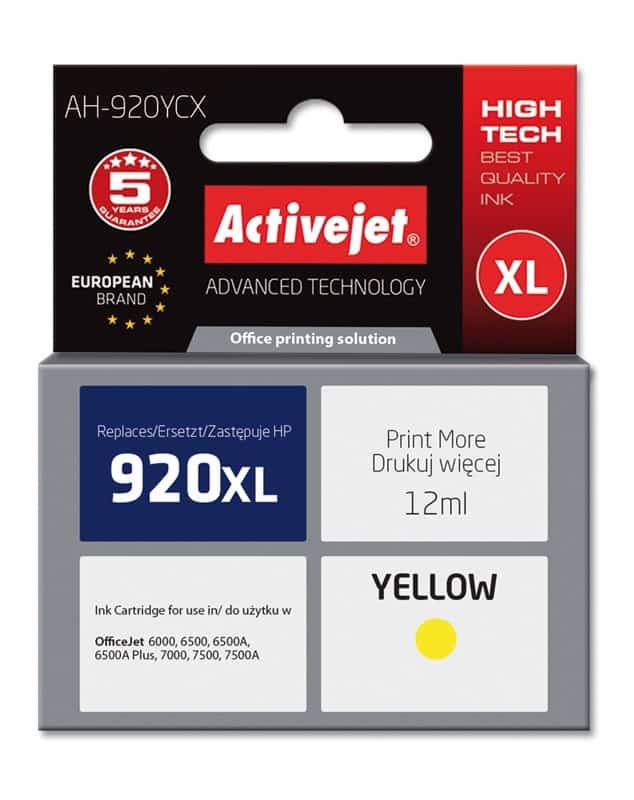 Activejet AH-920YCX Tusz, 12 ml, ööld