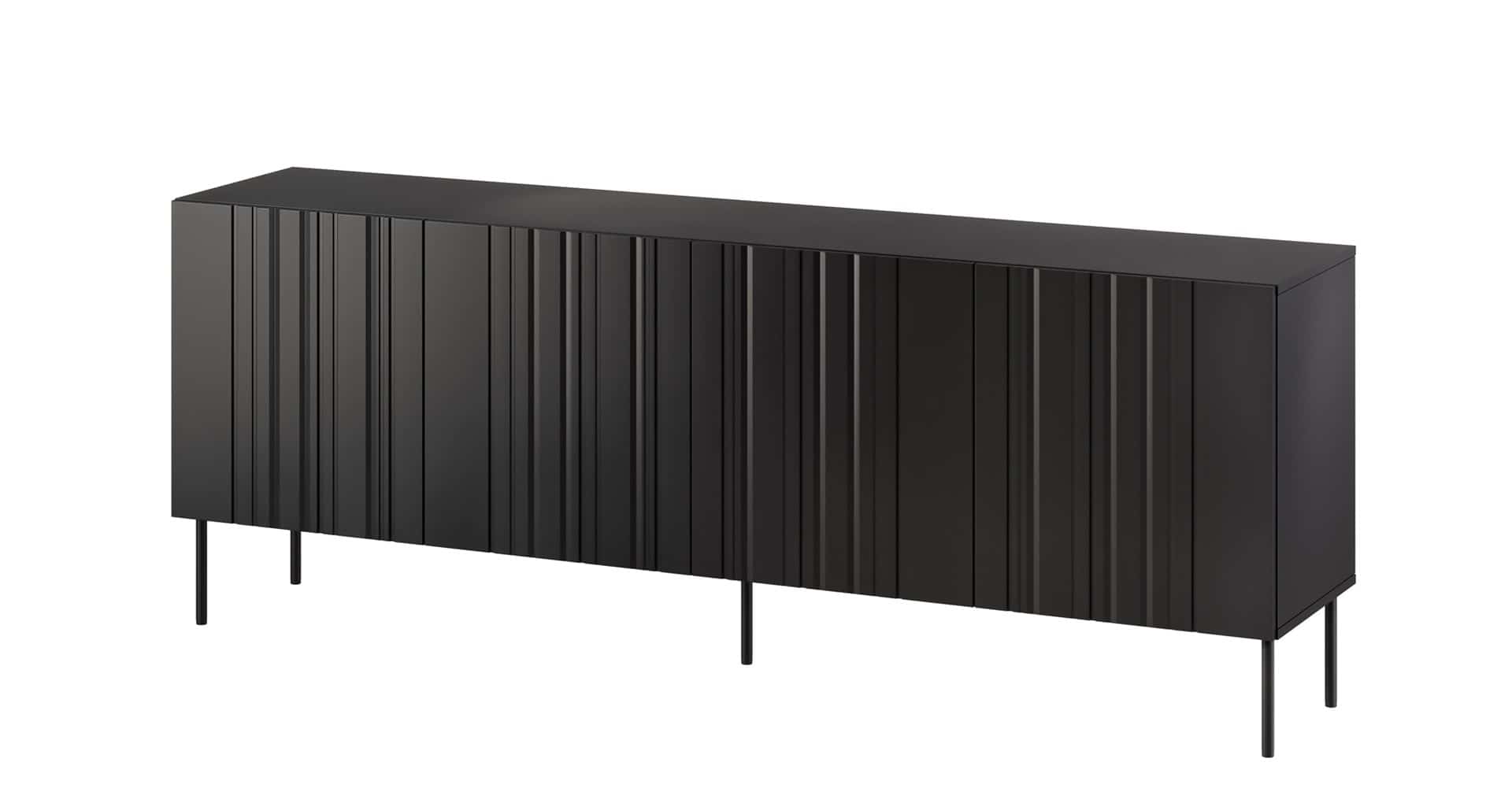 Komoda ISLA 200x40x75 czarny mat