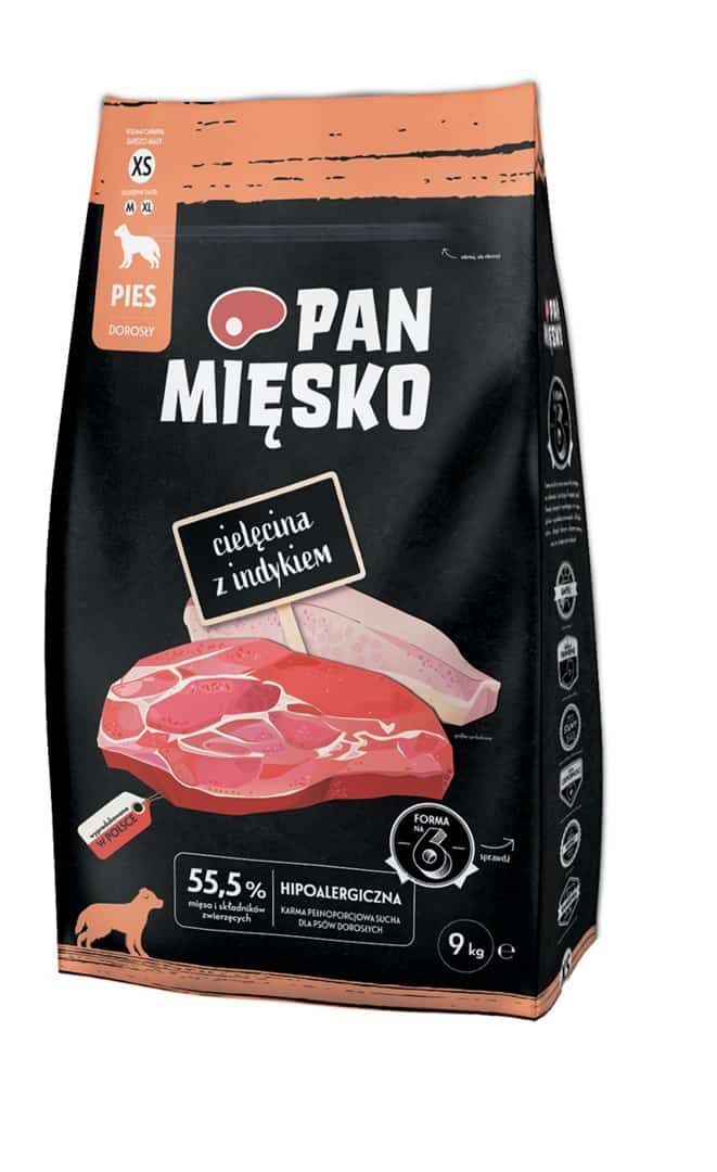 PAN MIĘSKO Cielęcina z indykiem XS - 9kg