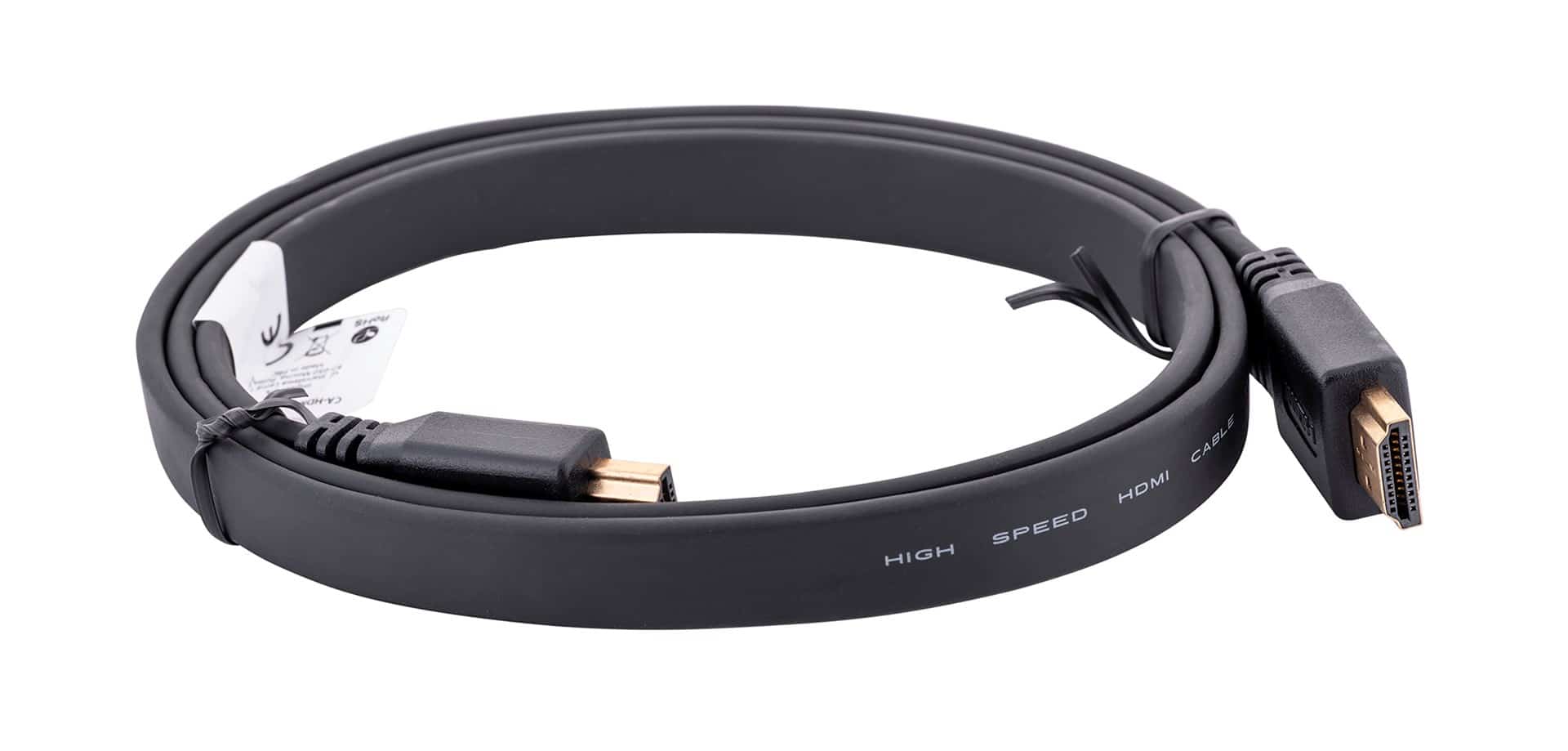 Kabel Lanberg CA-HDMI-21CU-0010-BK (HDMI M - HDMI M; 1m; czarny)