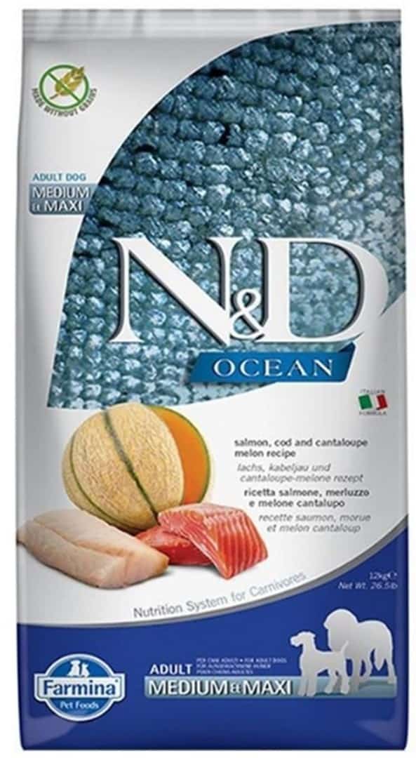 FARMINA N&D Ocean Dog Salmon, Cod, Cantaloupe 12 kg