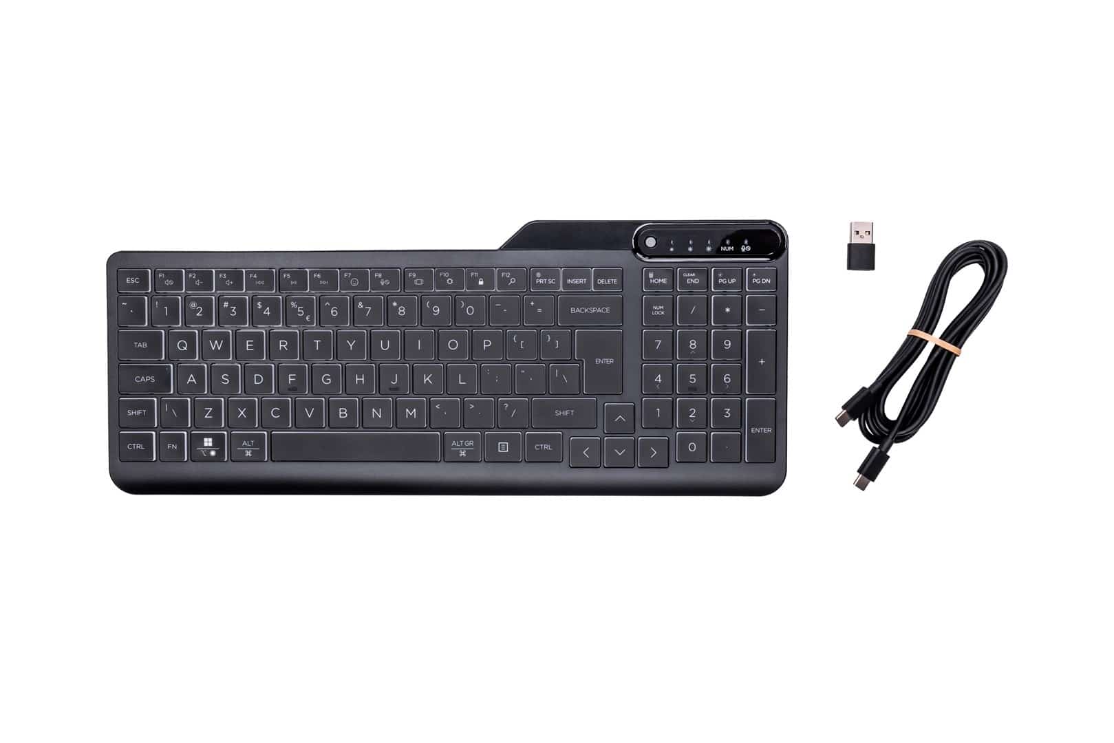 Klawiatura HP 400 Backlit Wired Keyboard czarna