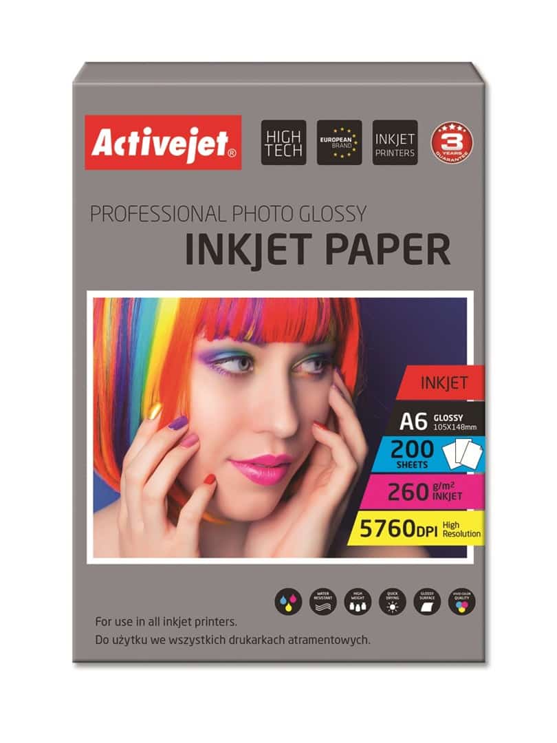 Activejet AP6-260GR200 Papier fotograficzny 260g/m²
