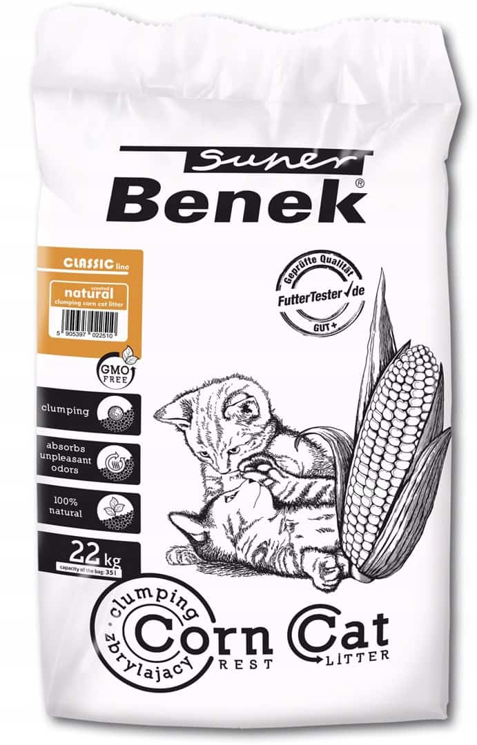 SUPER BENEK Corn Cat Naturalny - Žuirek 35 l