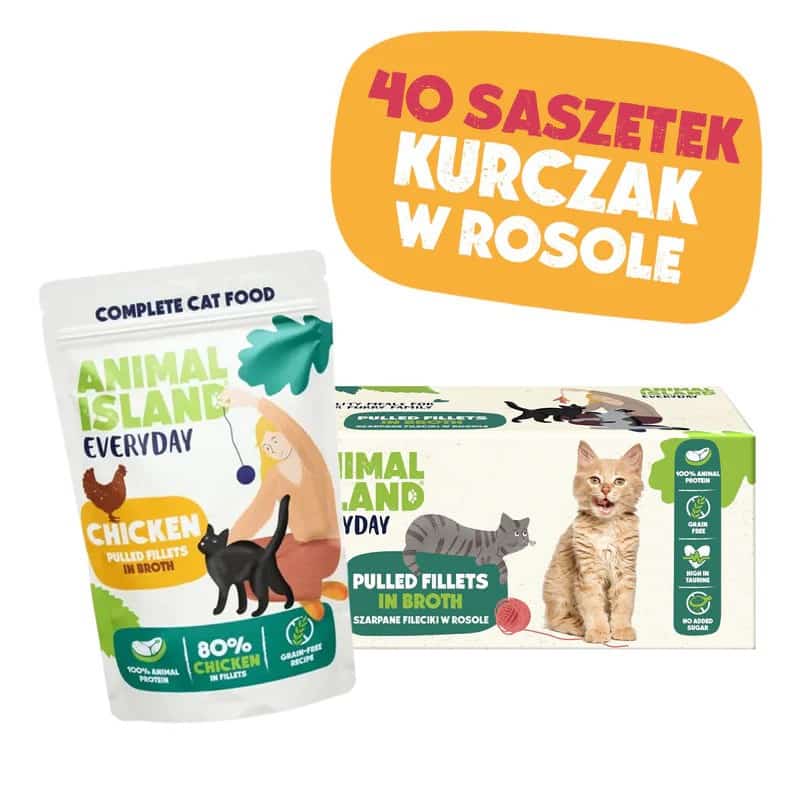 ANIMAL ISLAND kurczak w rosole 40x85g