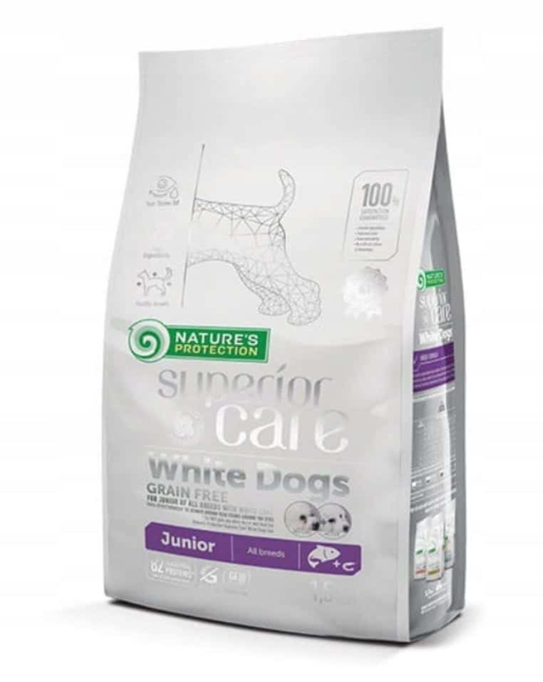 Nature's Protection White Dogs Grain Free Łosoś Junior 1.5kg