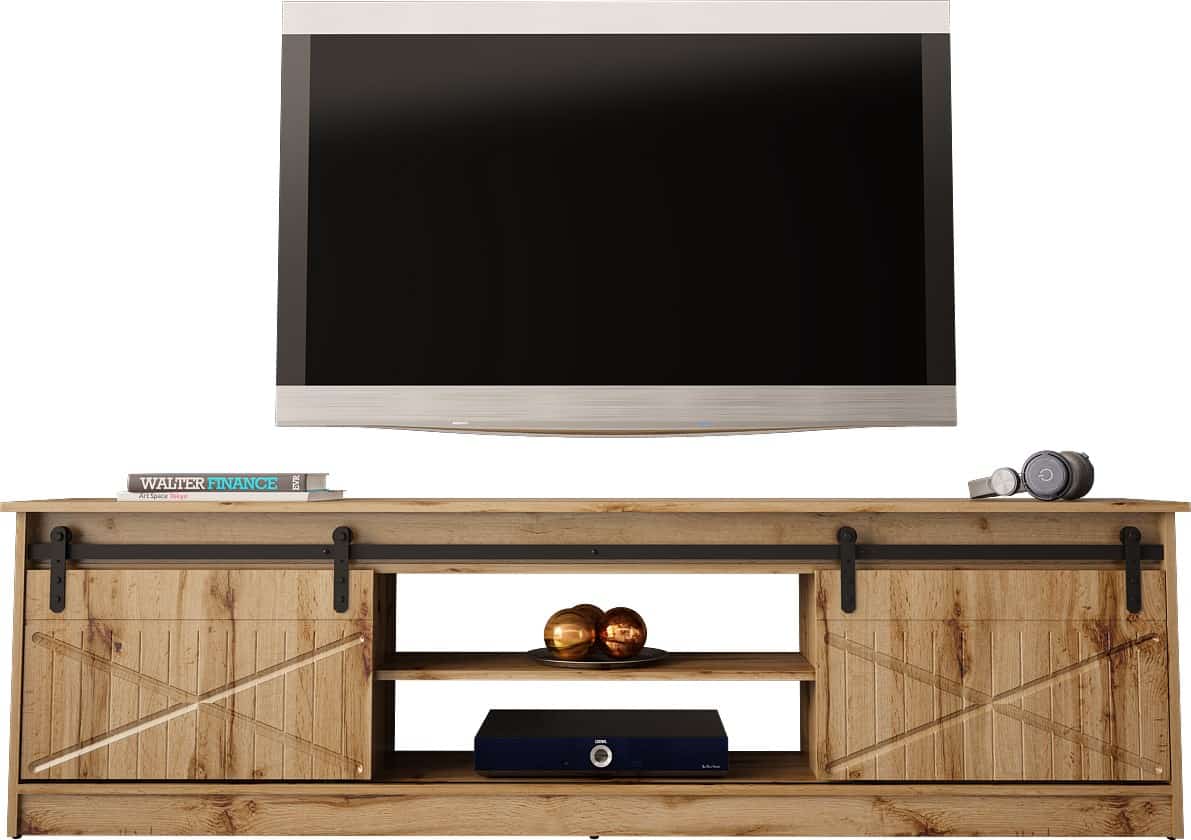Szafka RTV GRANERO 200x56,7x35 cm, dąb Wotan