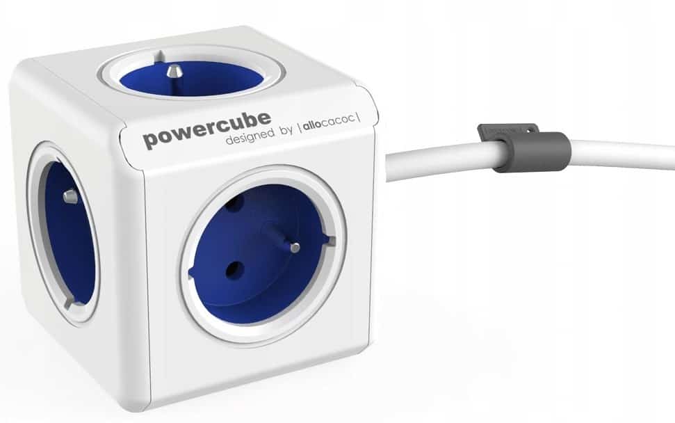 allocacoc PowerCube Extended 2300BL, 1,5m, Niebieski