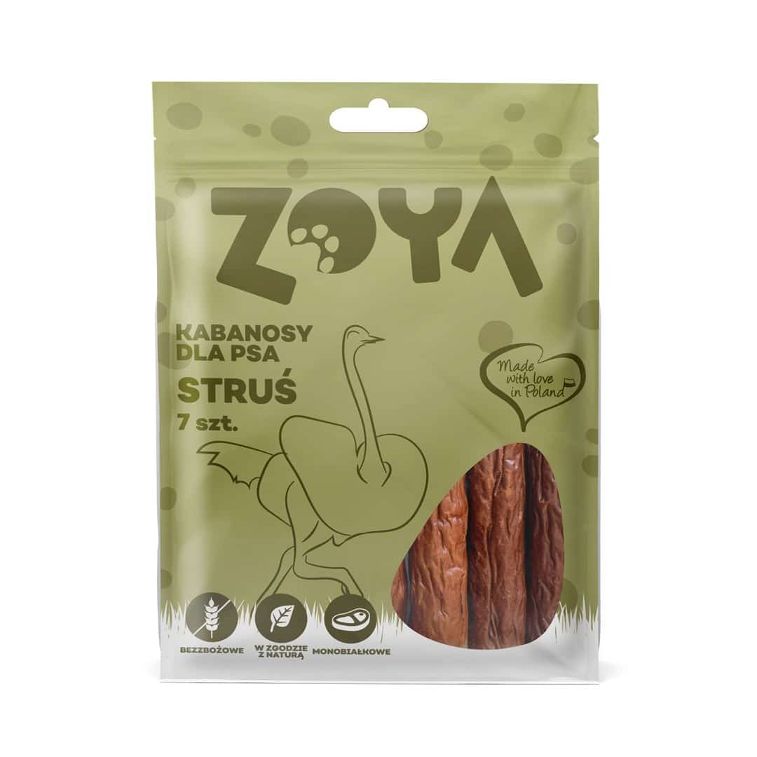 ZOYA KABANOSY ZE STRUSIA 7SZT - Przysmaki