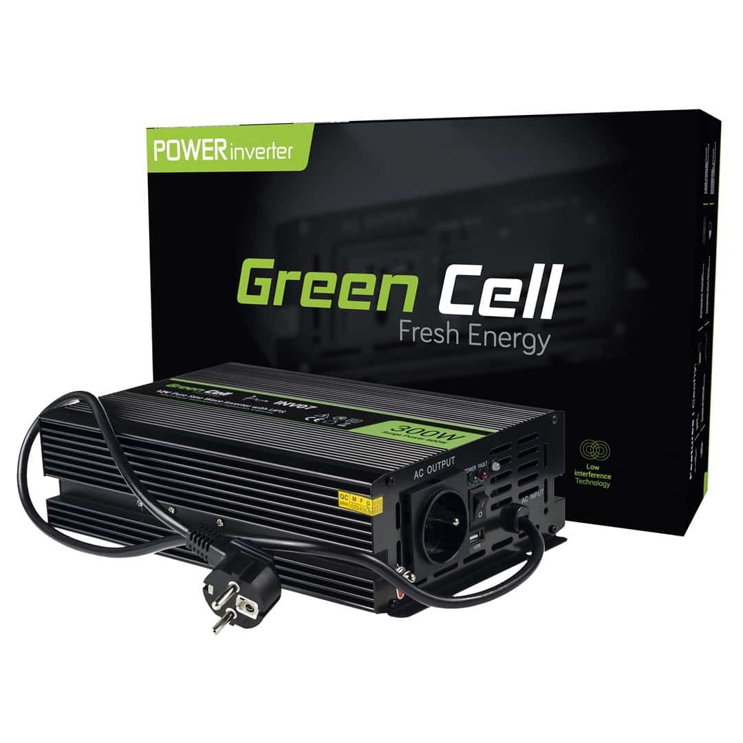 GREEN CELL PRZETWORNICA INV07 12V-230V 300W/600W