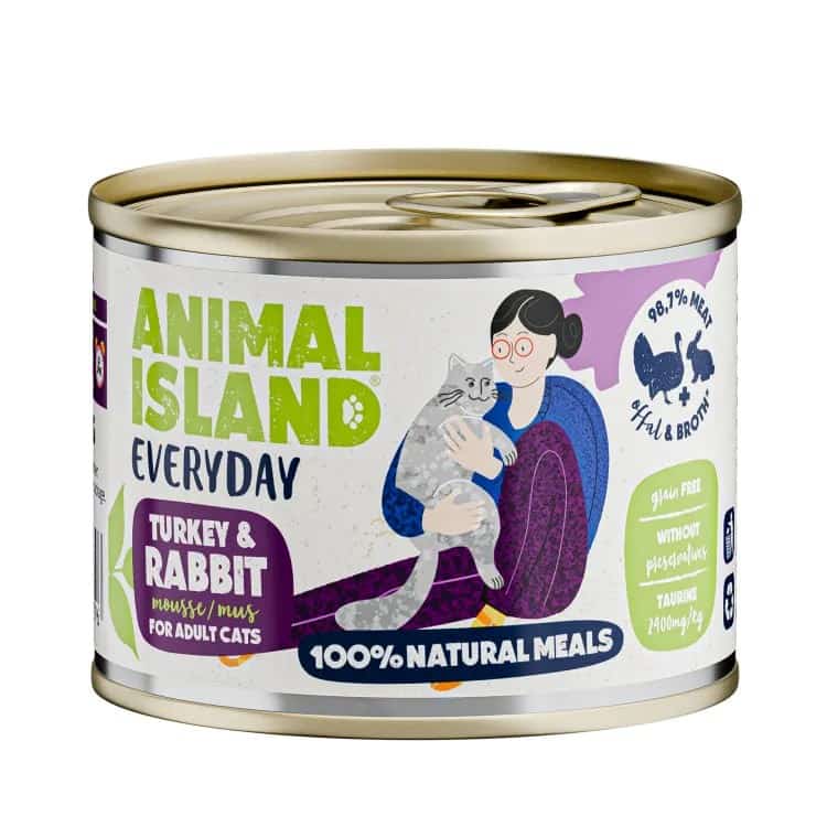 ANIMAL ISLAND Indyk i Królik - Karma Mokra 200g