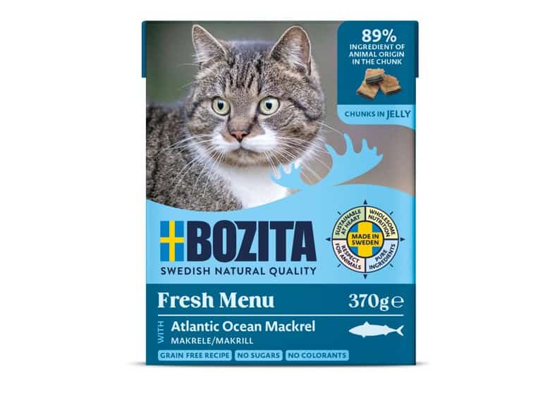 BOZITA Mięsne kawałki z makrelą 370g
