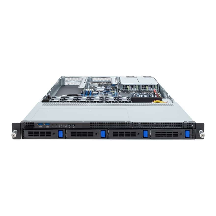 Serwer RACK Gigabyte R133-X13 z procesorem Intel E-24XX, 1U