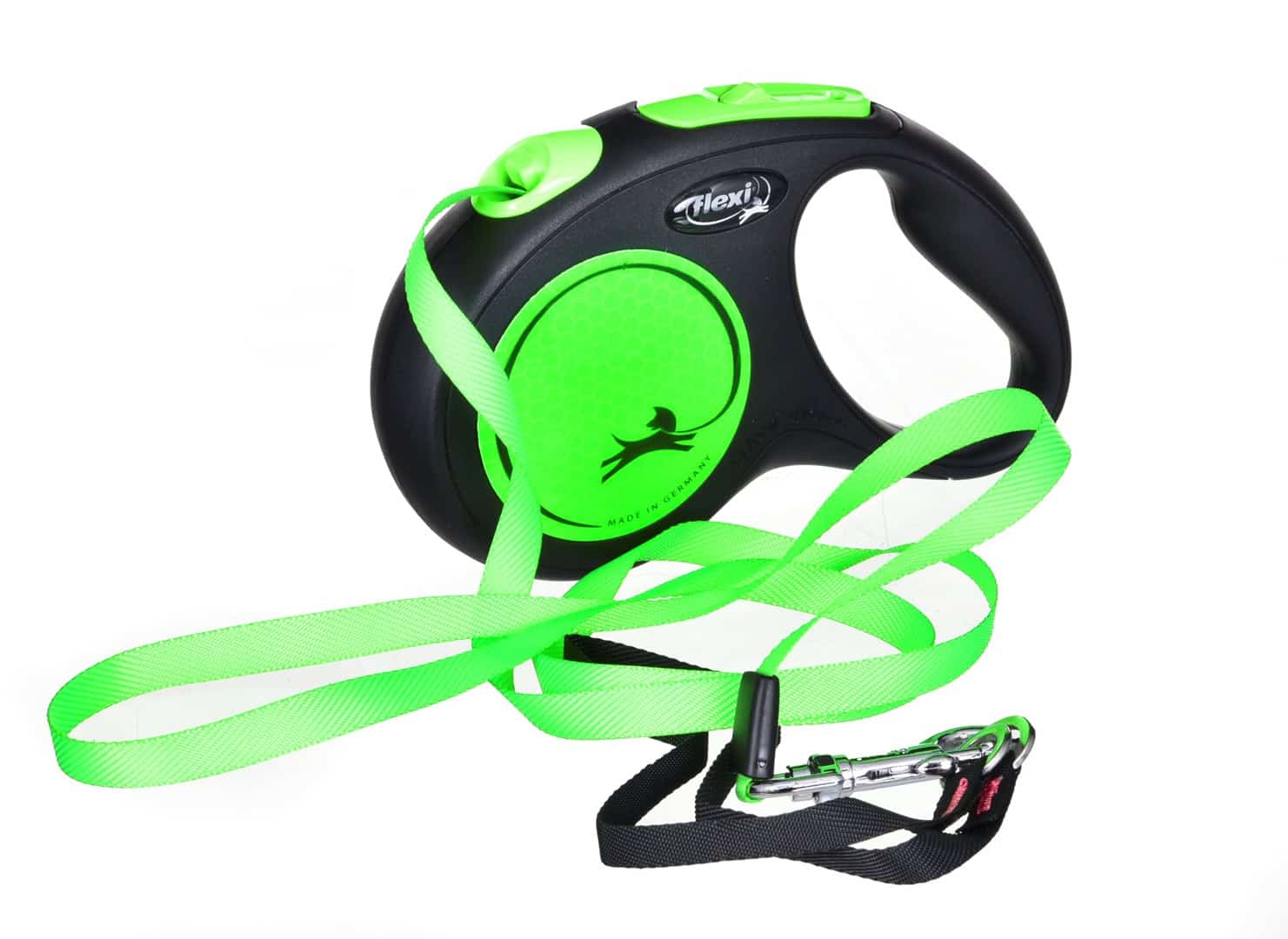 Smycz FLEXI New Neon M 5m zielona