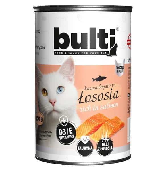 BULTI mielonka dla kota, 400g, łosoś