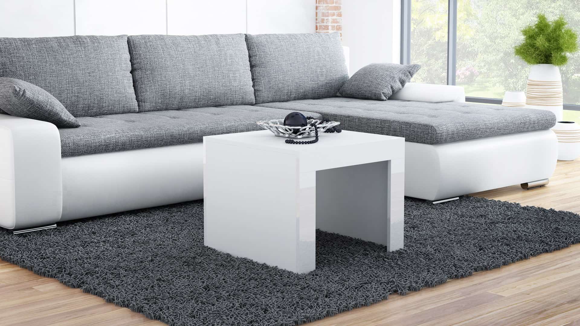 Stolik TESS 60 biały/biały połysk