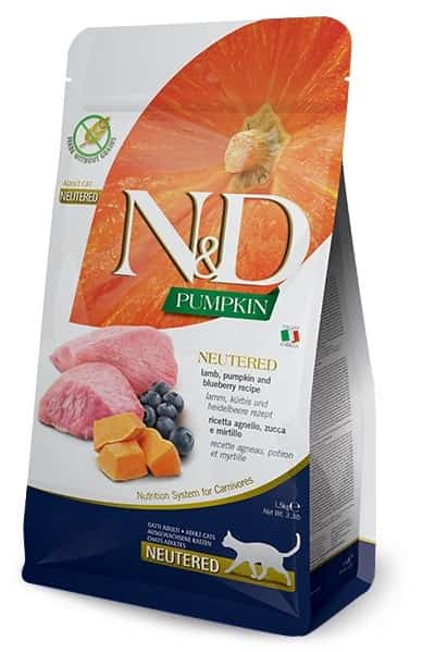 FARMINA N&D PUMPKIN CAT LAMB&BLUEBERRY NEUTERED 1,5 kg
