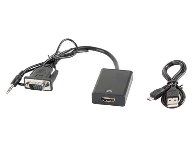 Adapter Lanberg AD-0021-BK VGA na HDMI