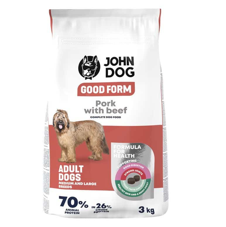 John Dog GOOD FORM Ś/D RASY wieprzowina z wołowiną 3kg
