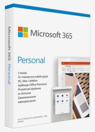 Microsoft 365 Personal PL, 5 Urządzeń, 12 Miesięcy