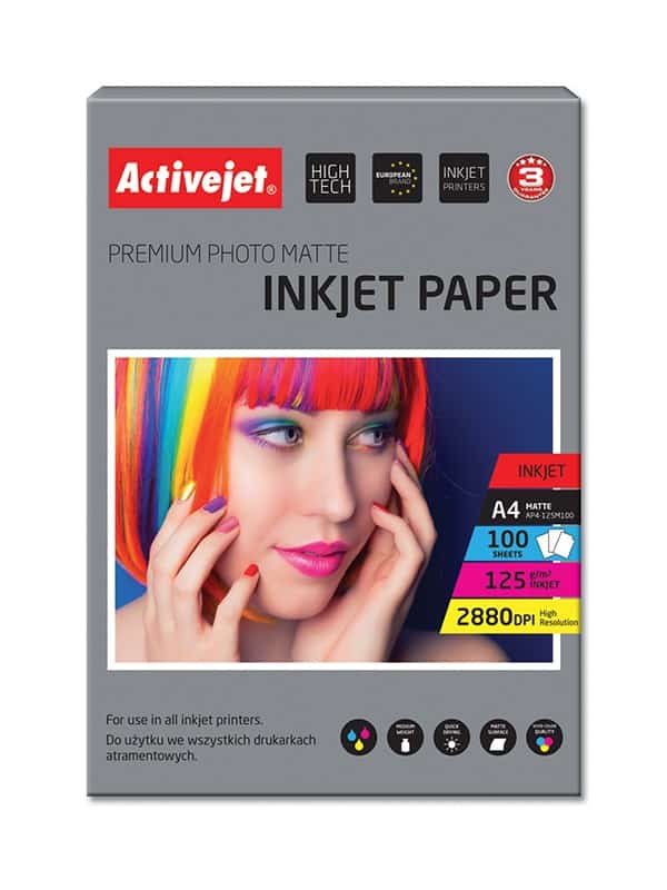 Activejet AP4-125M100 Papier fotograficzny matowy A4 100 szt