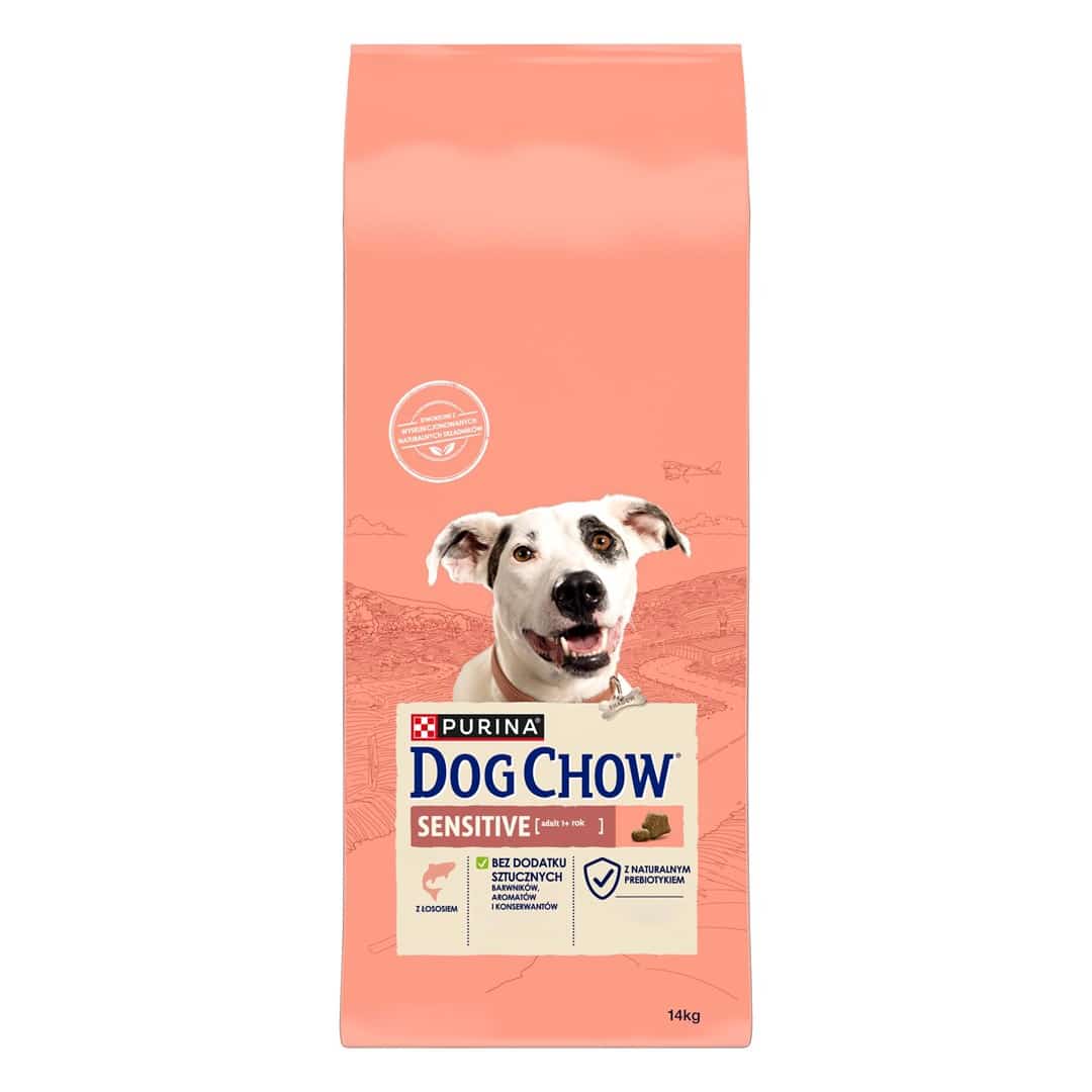 PURINA DOG CHOW Adult Sensitive z łososiem - 14 kg