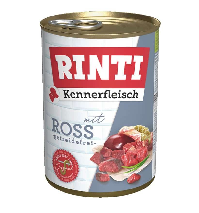 Karma mokra Rinti Kennerfleisch z koniną, puszka 400g