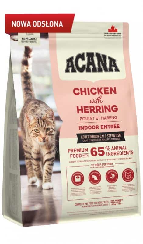 ACANA Indoor entrée cat 1.8kg - Brak Soi i Barwników