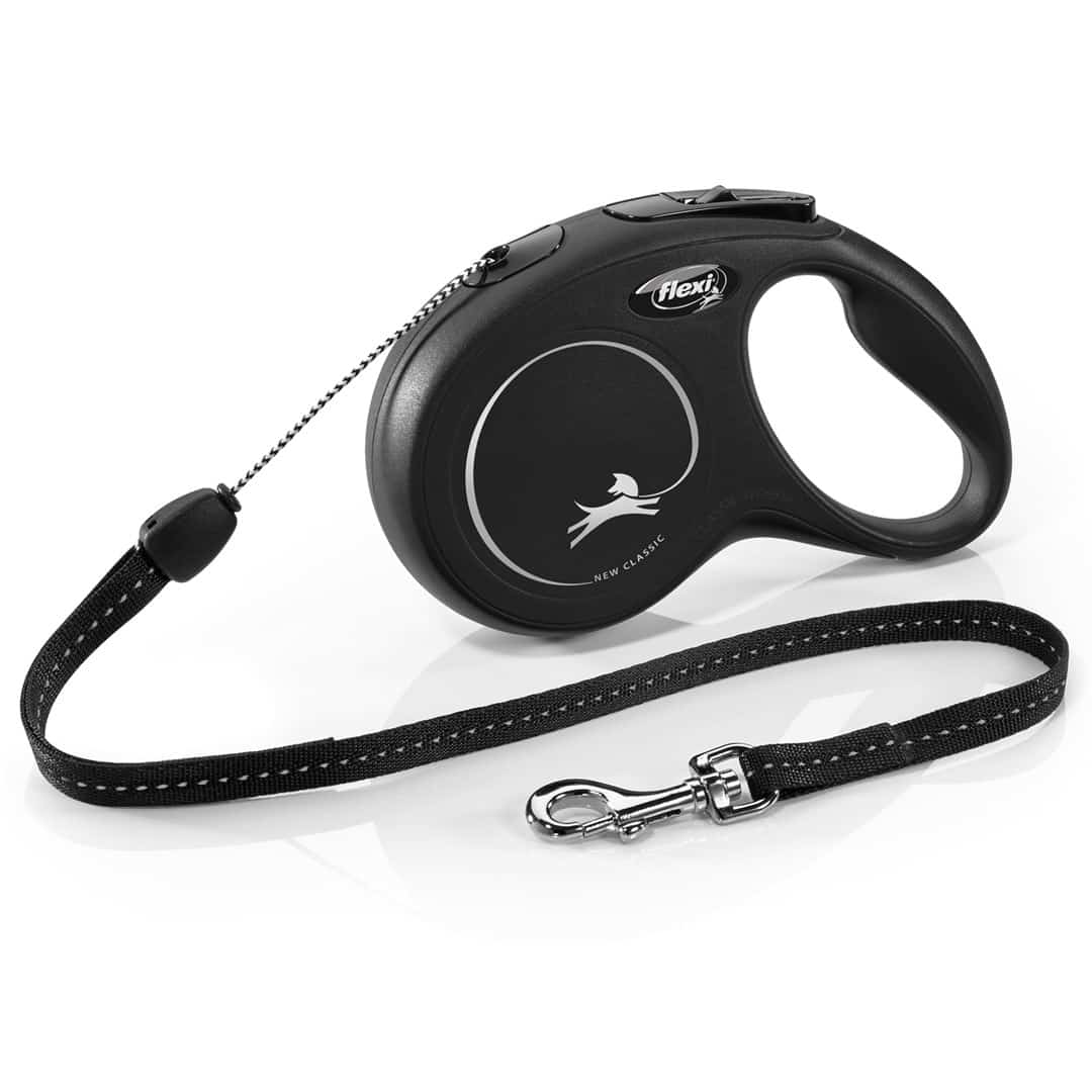 Smycz flexi New Classic S 8m - czarna, do 12kg