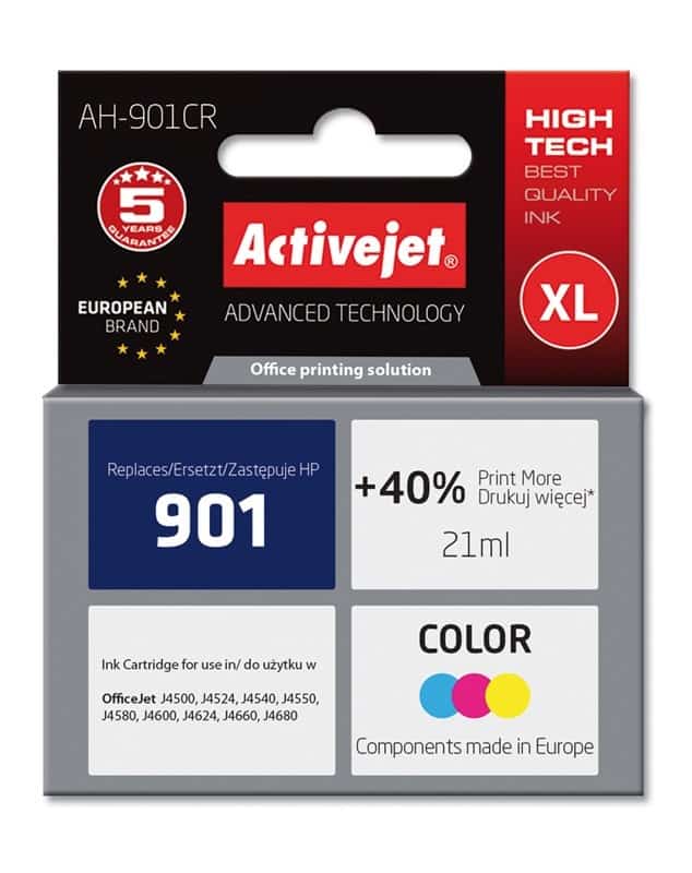 Activejet AH-901CR Tusz, 21 ml, kolorowy, Premium