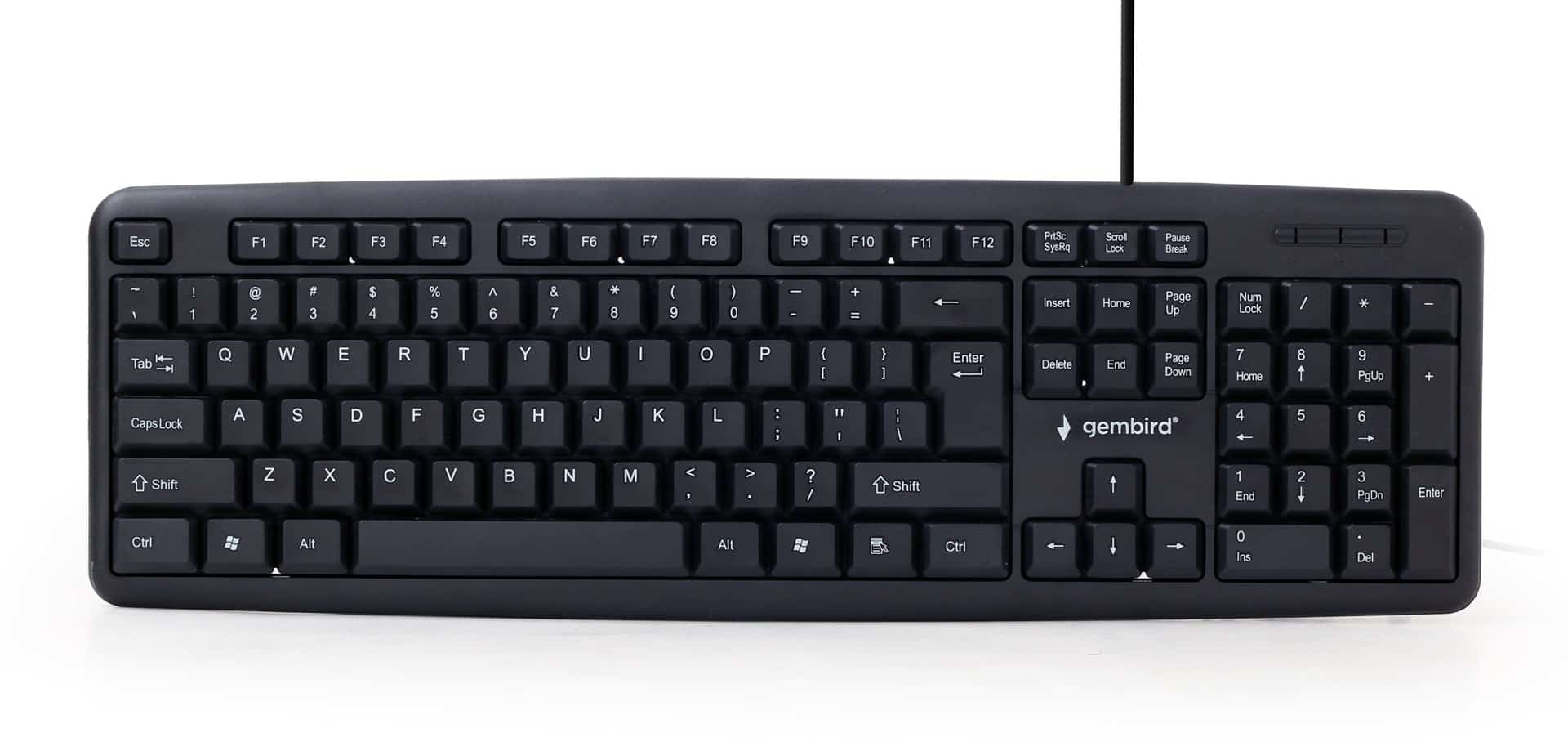 Klawiatura GEMBIRD KB-U-103 USB 2.0 Czarna