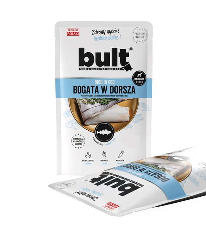 Mokra karma dla psa BULT z dorszem, saszetka 100g