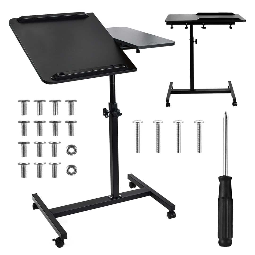 MACLEAN Mobilne Biurko/Stand na Laptop Czarny
