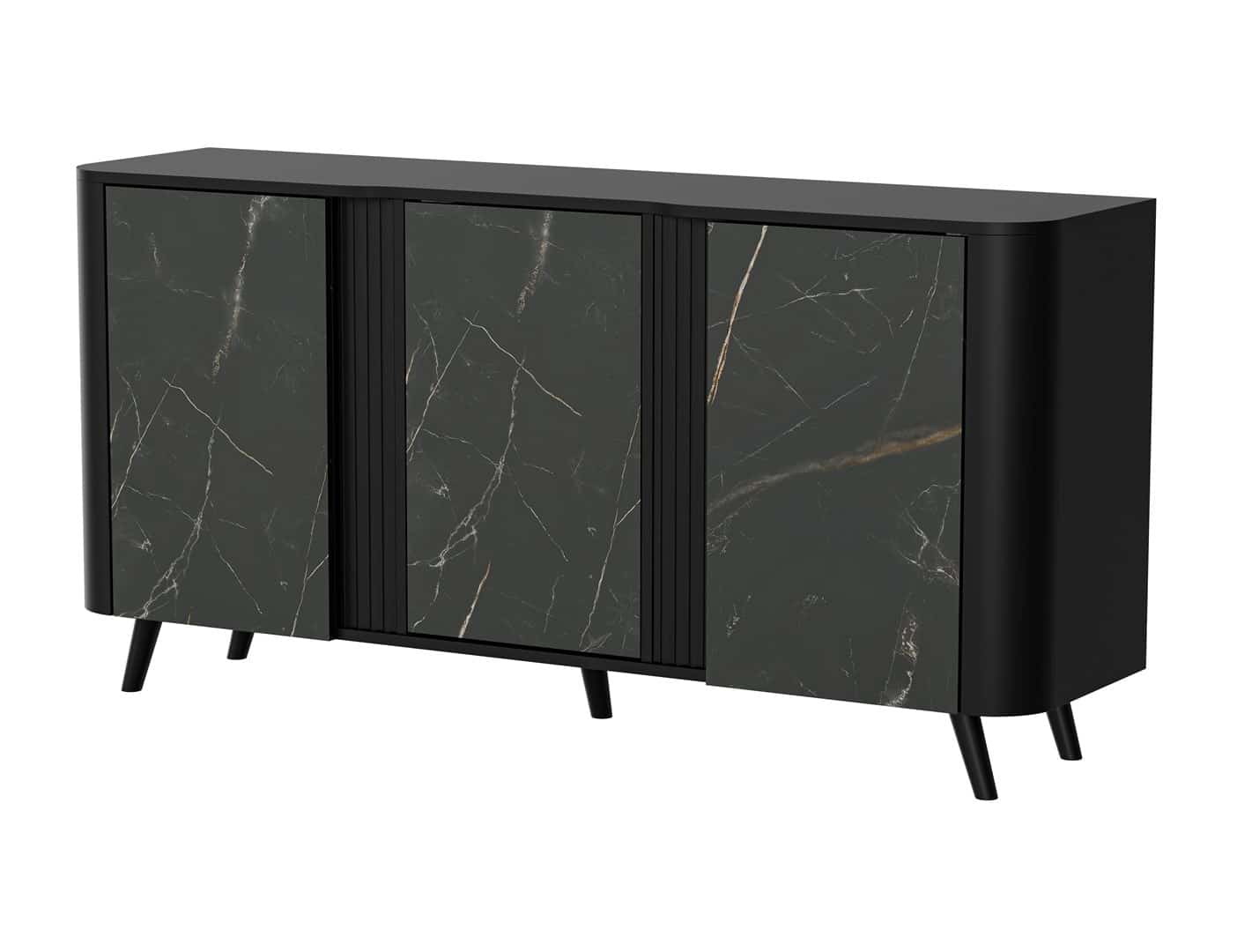 Komoda VOLARE czarny/san sebastian 151x39x75