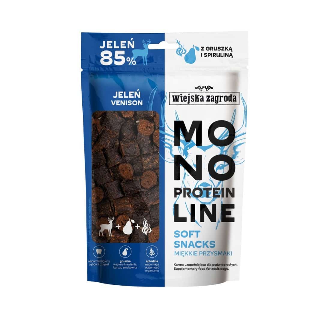 WIEJSKA ZAGRODA Jeleń Monoproteinowy Soft Snacks 115g