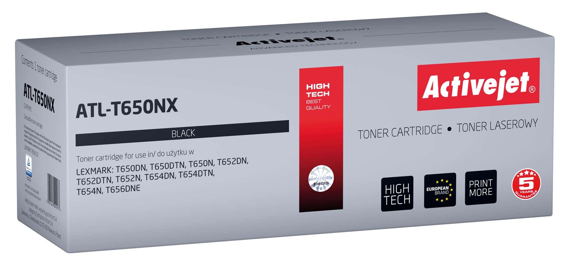 Activejet ATL-T650NX Toner - Zamiennik LEXMARK T650H11E